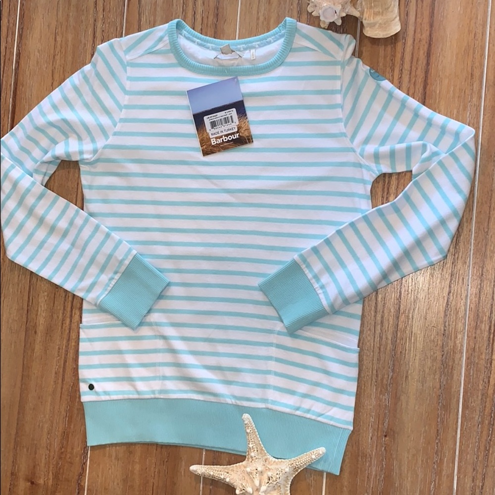 Barbour Berkley Sweatshirt nautical preppy NWT